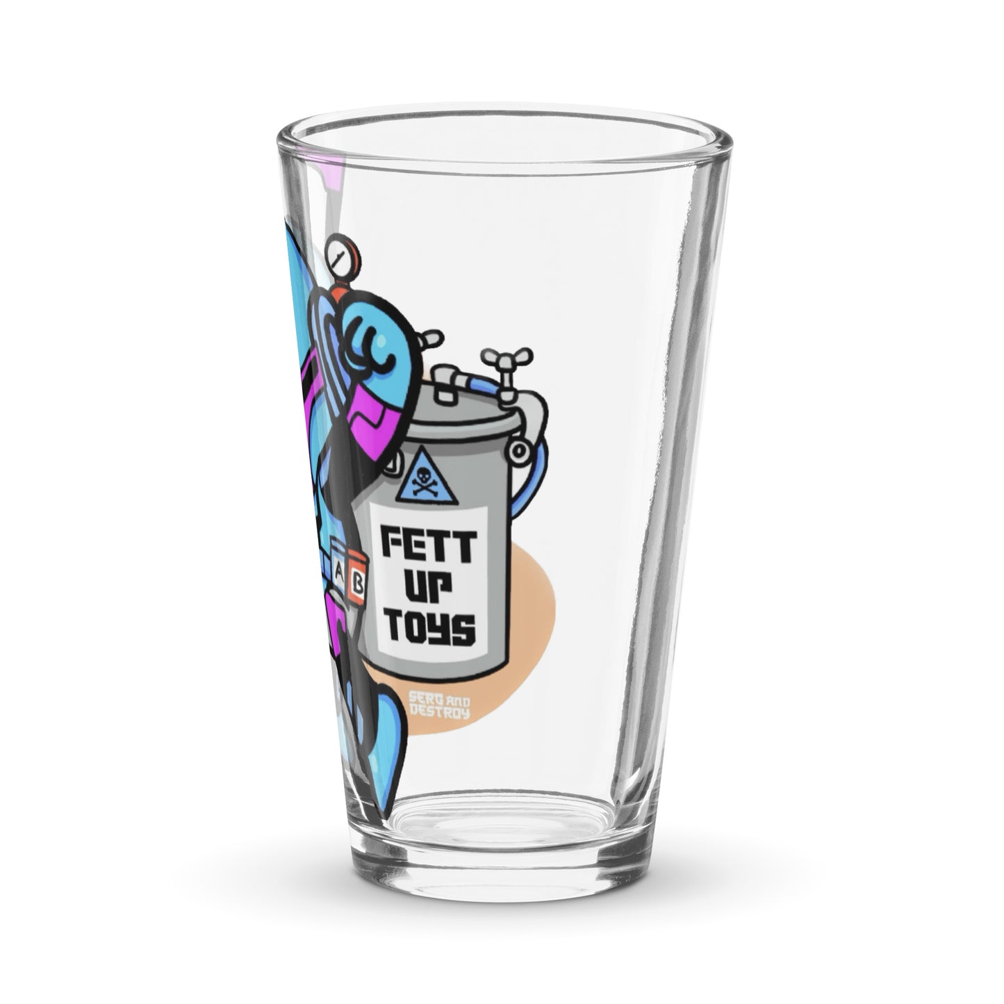 Fett Up Toys Logo Pint Glass